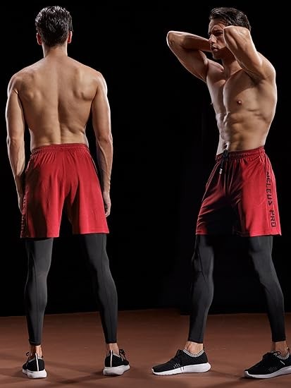 NELEUS Men's Lightweight Workout Athletic Shorts with Pockets