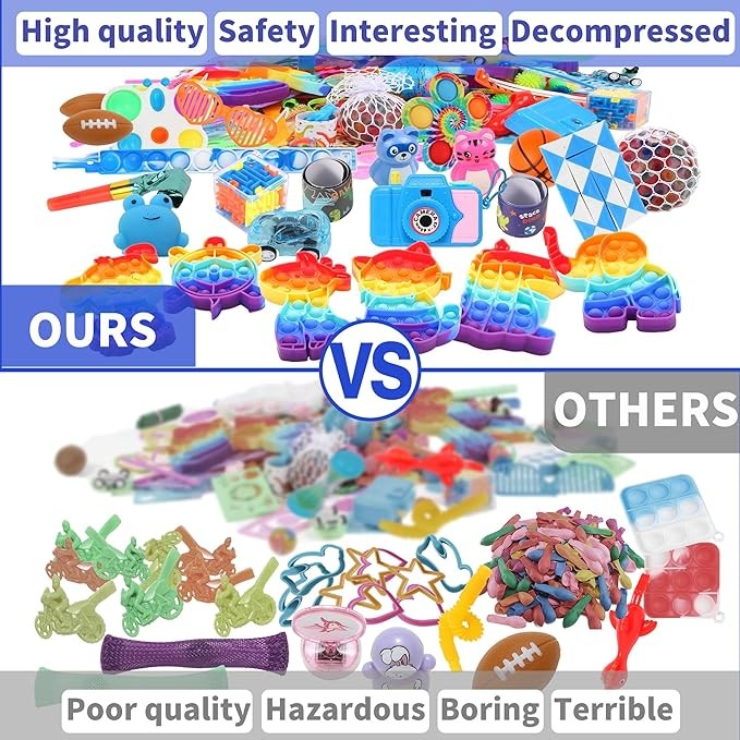 1000 Pcs Party Favors for Kids, Fidget Toys Bulk, Birthday Gift Toys, Fidgets Stocking Stuffers, Treasure Box Birthday Party, Goodie Bag Stuffers, Carnival Prizes, Pinata Filler Stuffers for Classroom